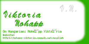 viktoria mohapp business card